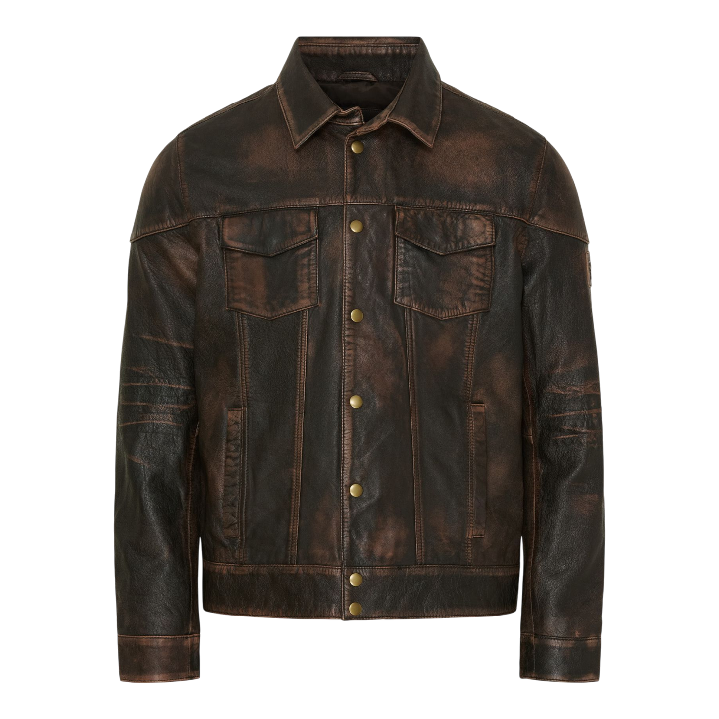 Lederjacke Denim Look