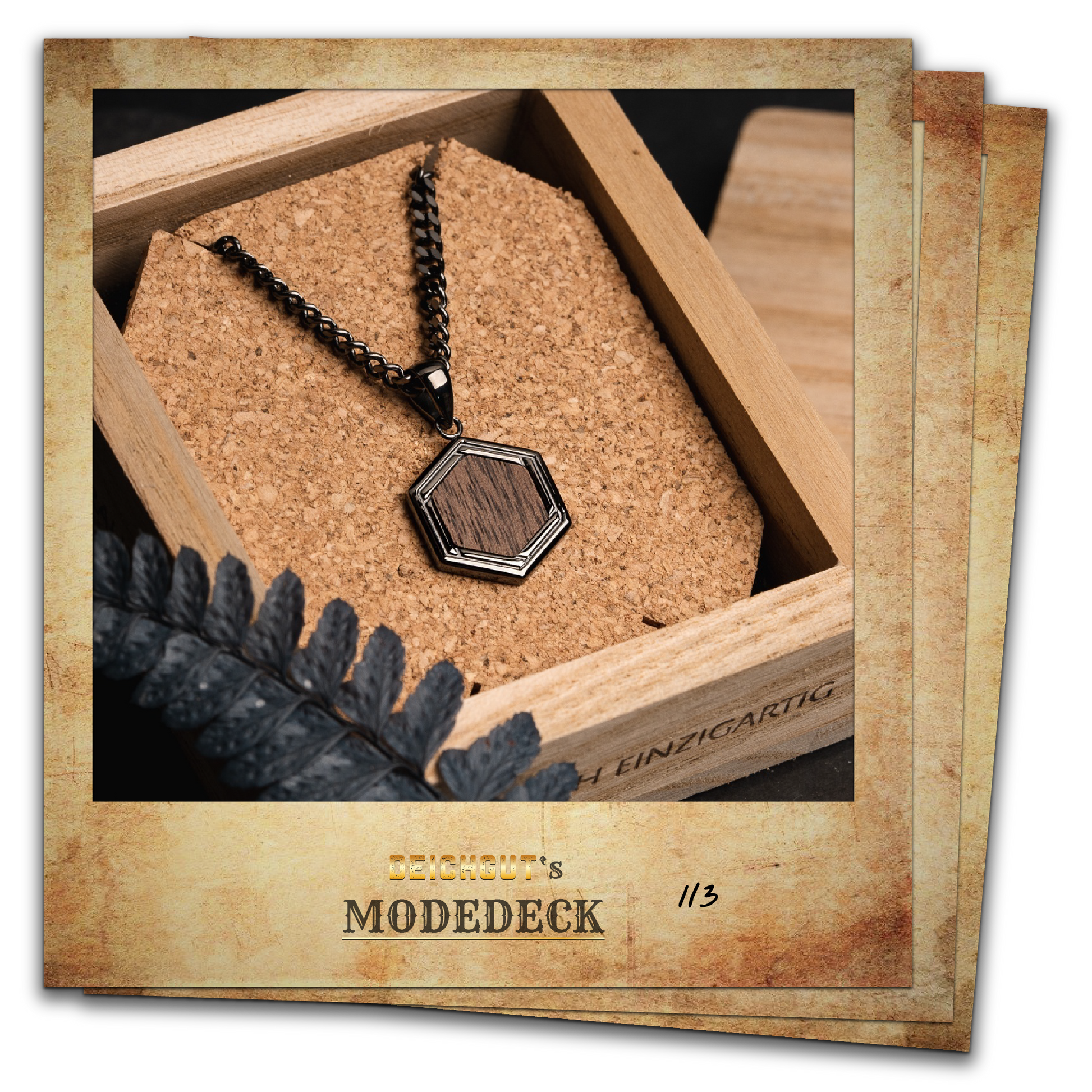 Walnuss &amp; dunkelgrau