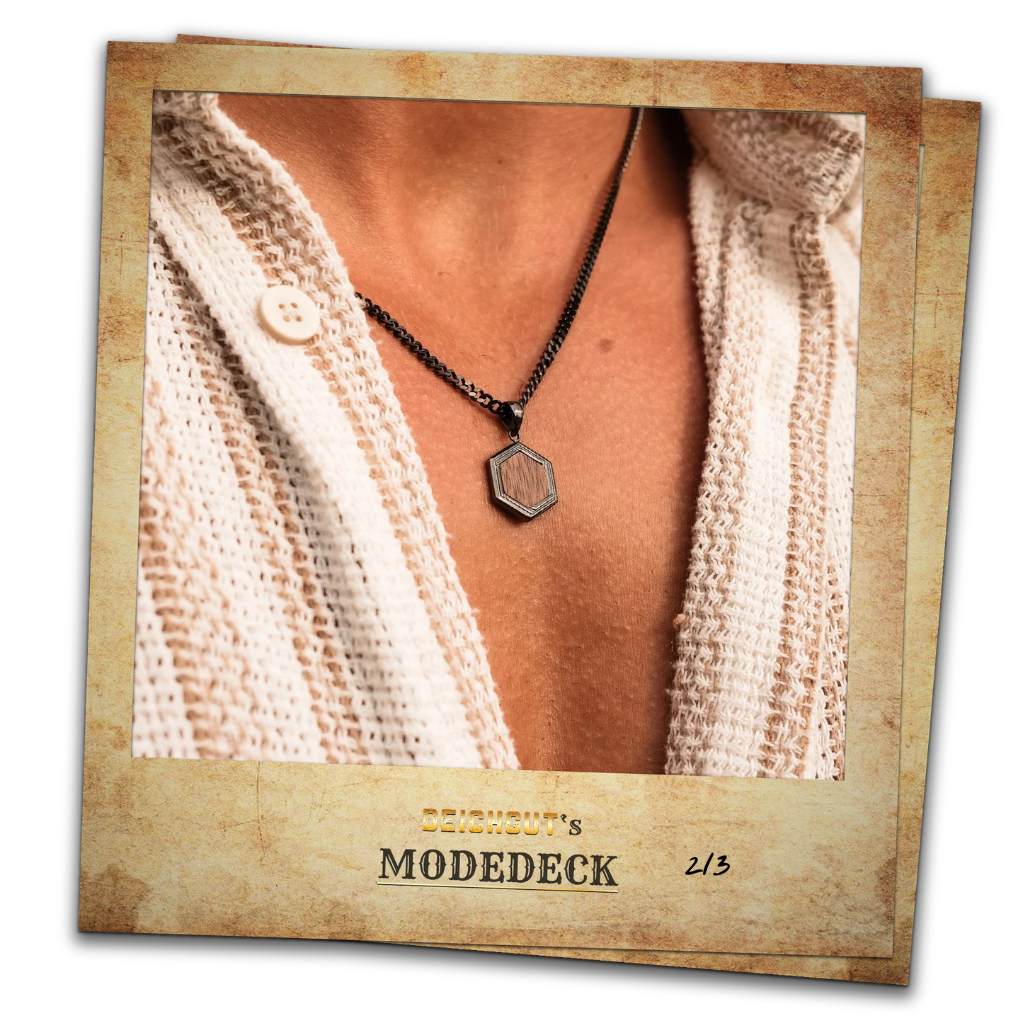 Walnuss &amp; dunkelgrau