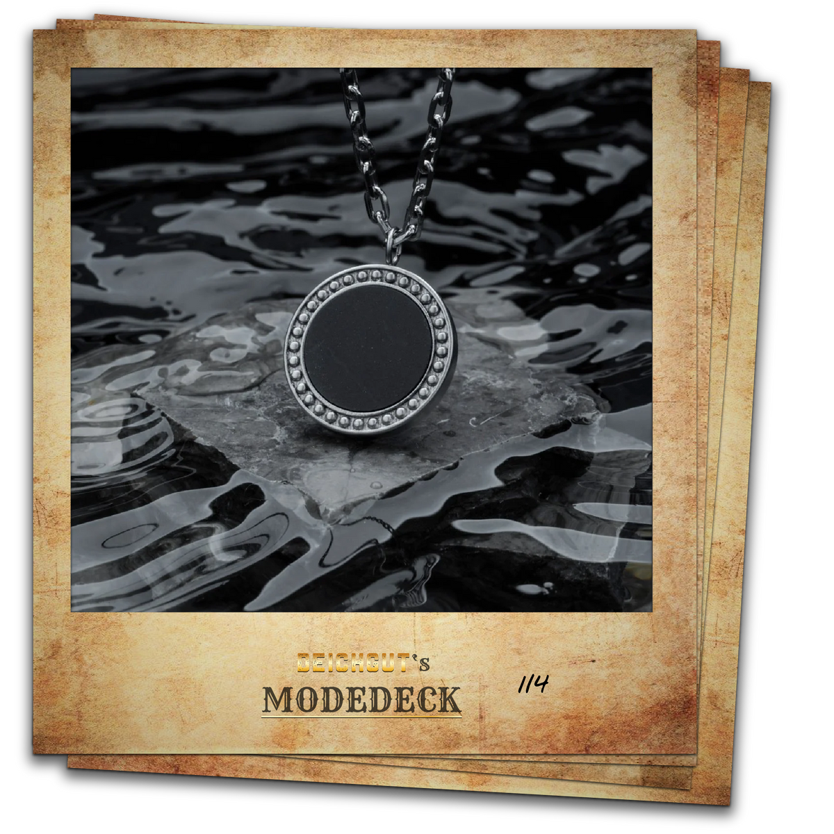 Schwarzer Marmor &amp; silber