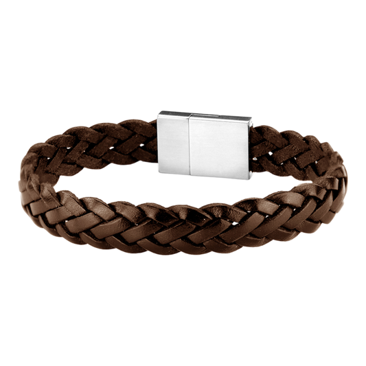 Armband Leder geflochten (braun)