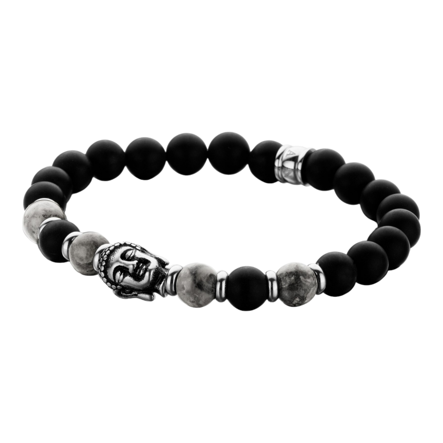 Armband Perlen Stahl 'Buddha'