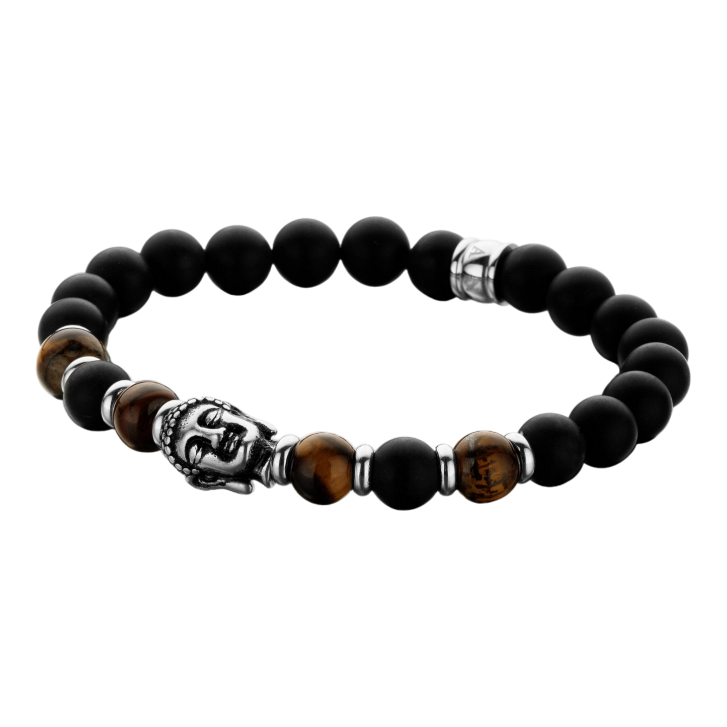 Armband Perlen Stahl 'Buddha'