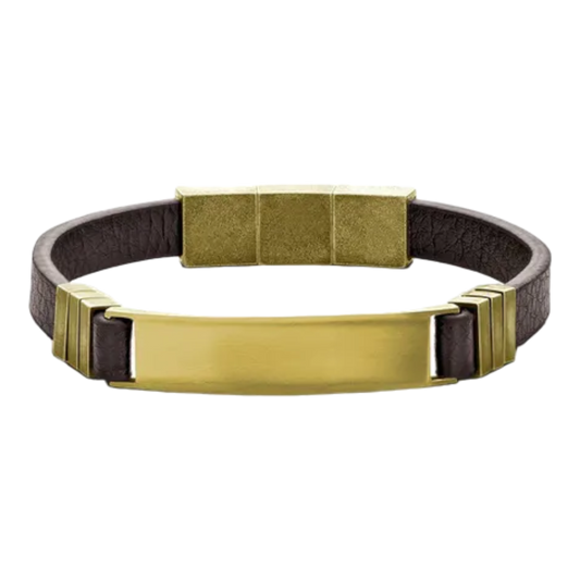 Armband Leder Vintage 1 (braun-gold)