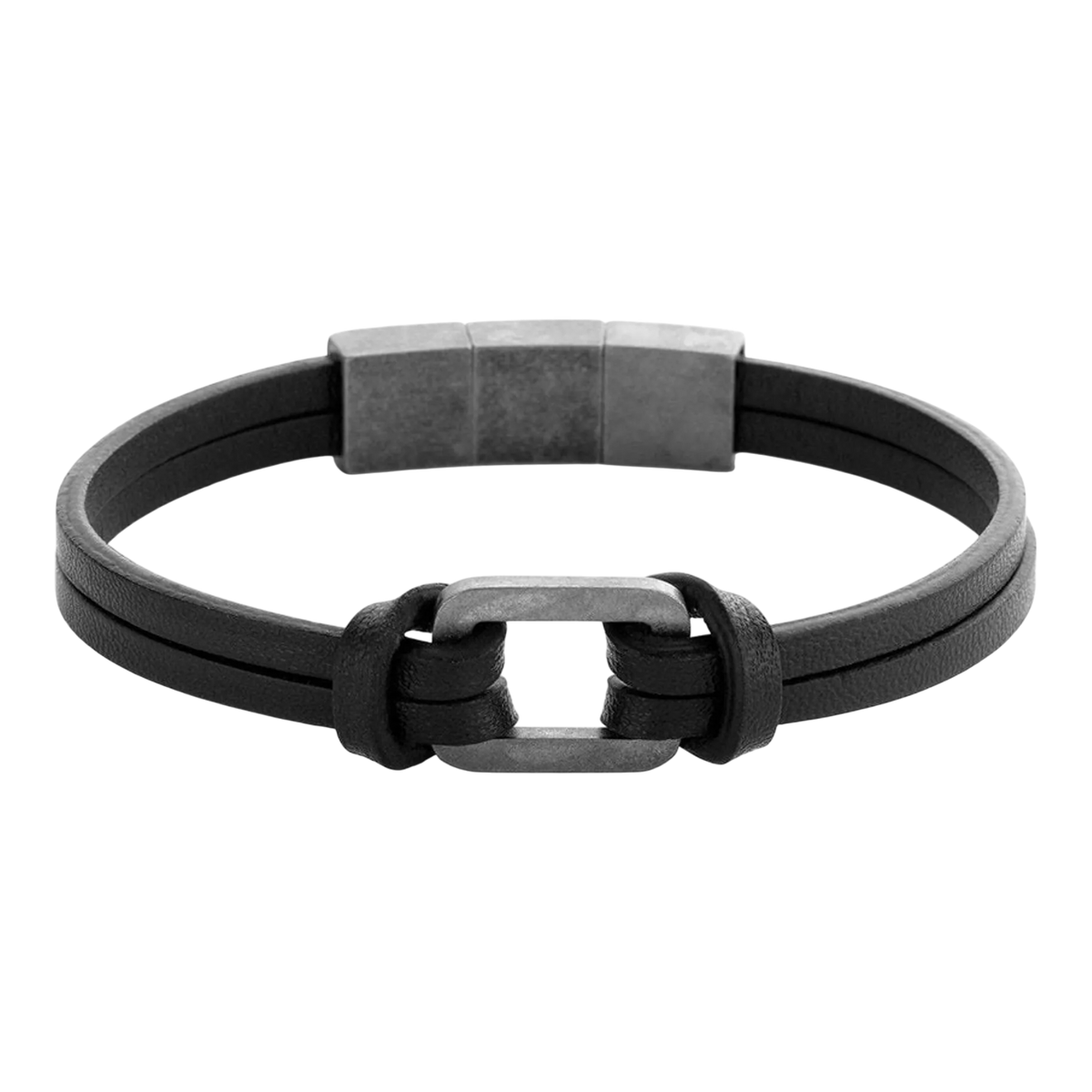 Armband Leder Antikstahl