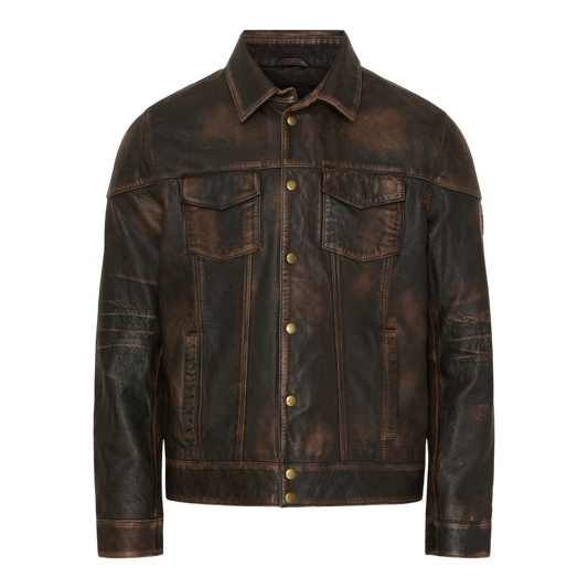 Lederjacke Denim Look