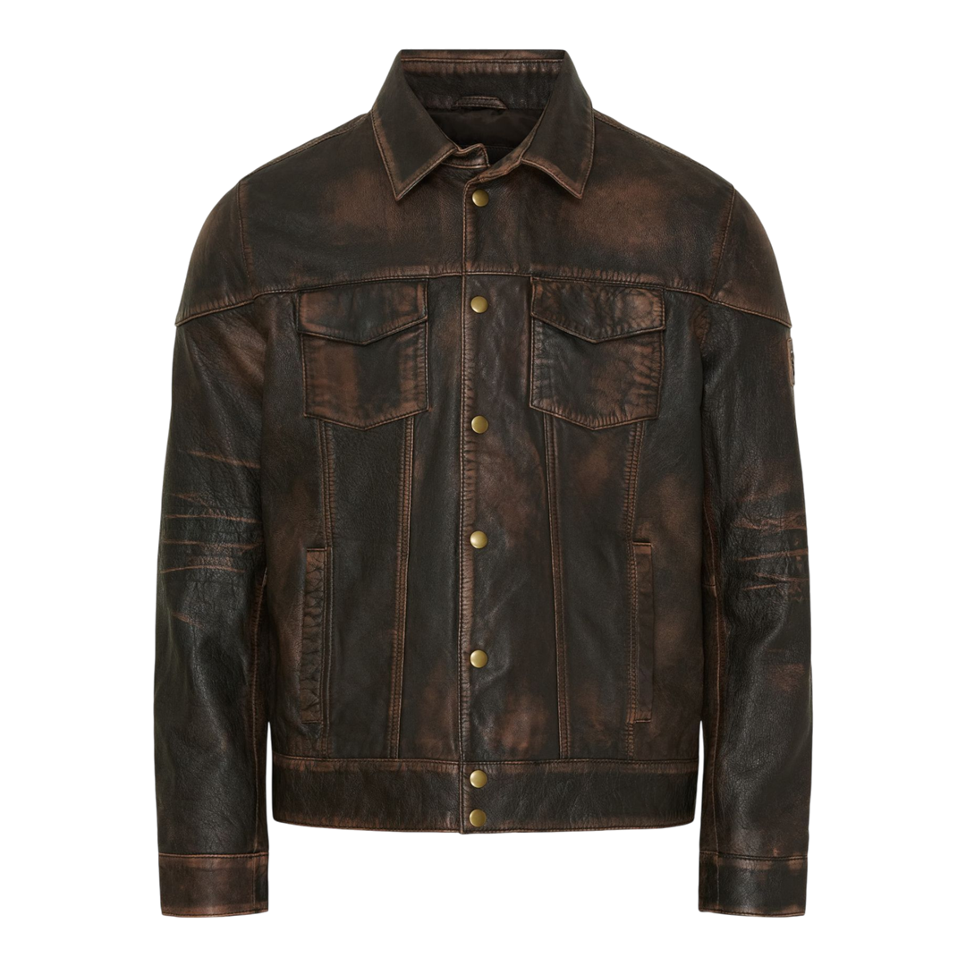 Lederjacke Denim Look