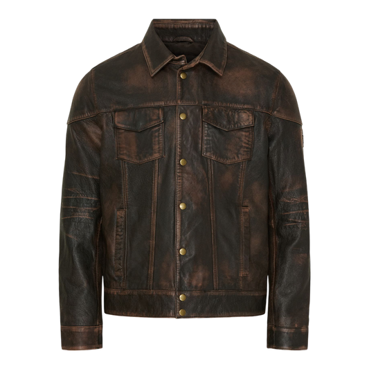 Lederjacke Denim Look
