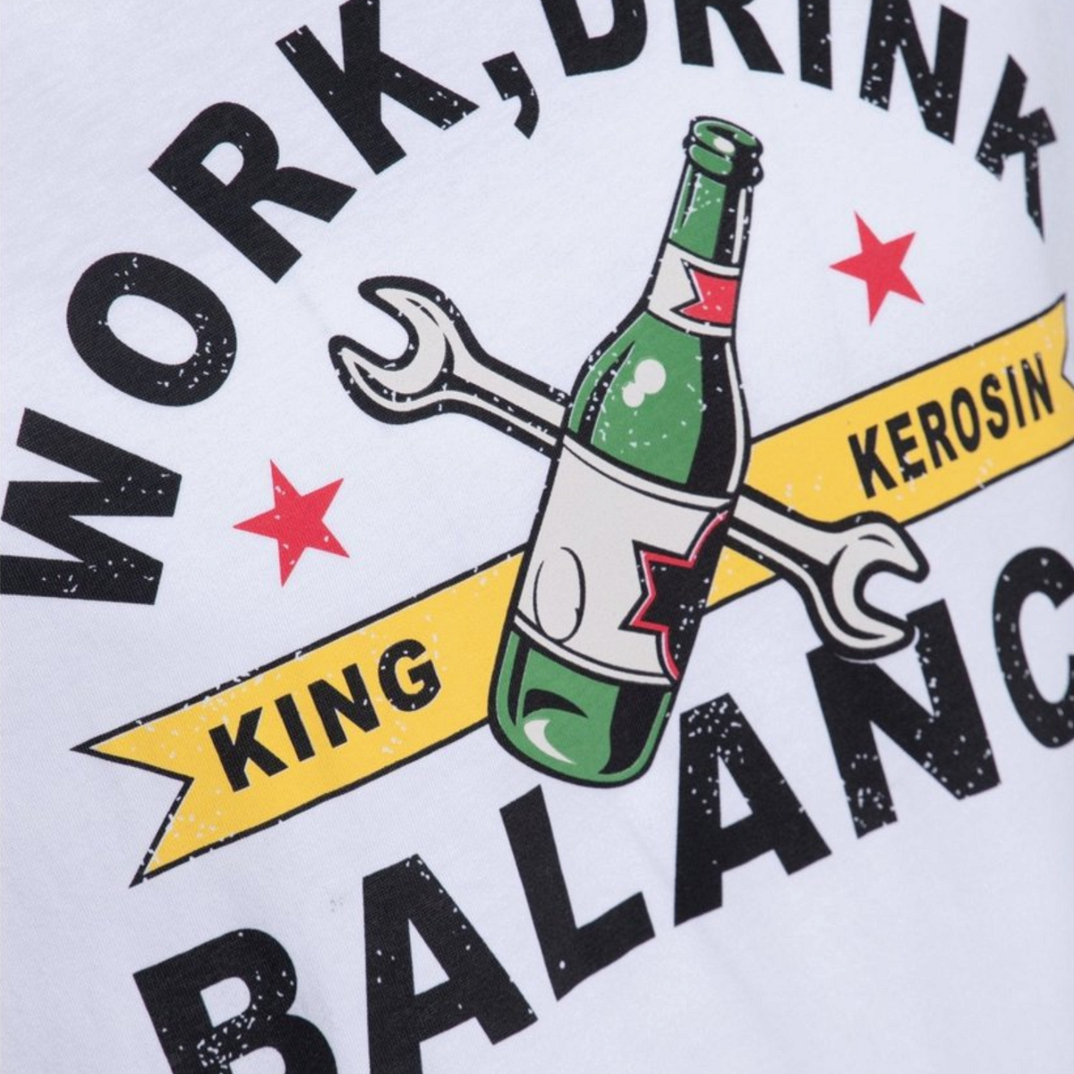 T-Shirt 'Work, drink balance'