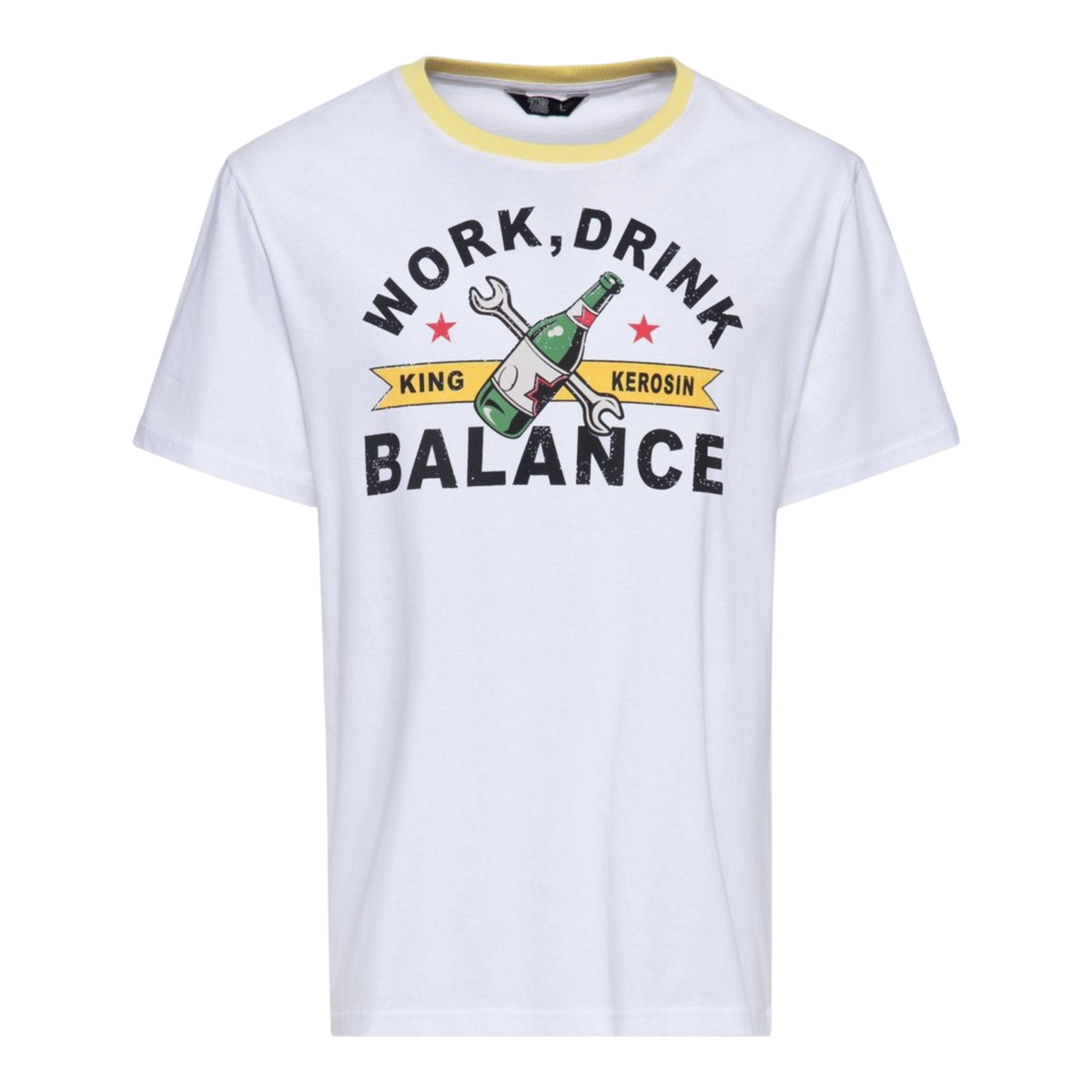 T-Shirt 'Work, drink balance'