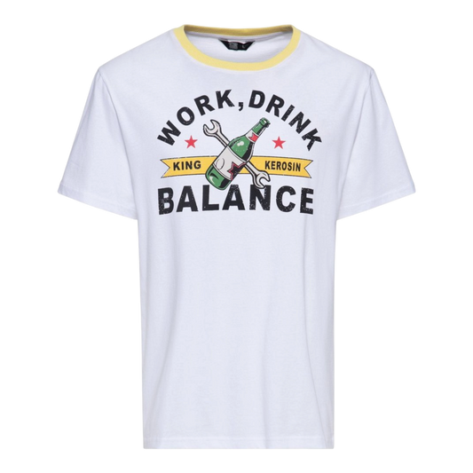 T-Shirt 'Work, drink balance'
