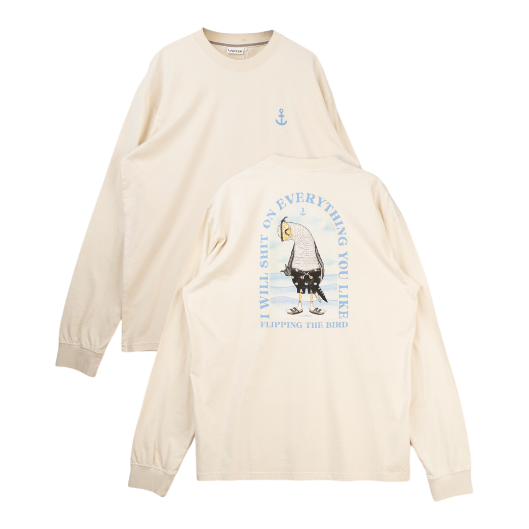 T-Shirt Long Sleeve 'Flipping Bird' Boxfit